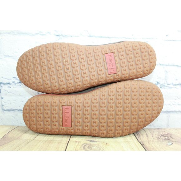 LL Bean Men's Brown Suede Cozy Fleece Lined Mountain Moccasins Slippers 11 M - Picture 9 of 9